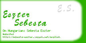 eszter sebesta business card
